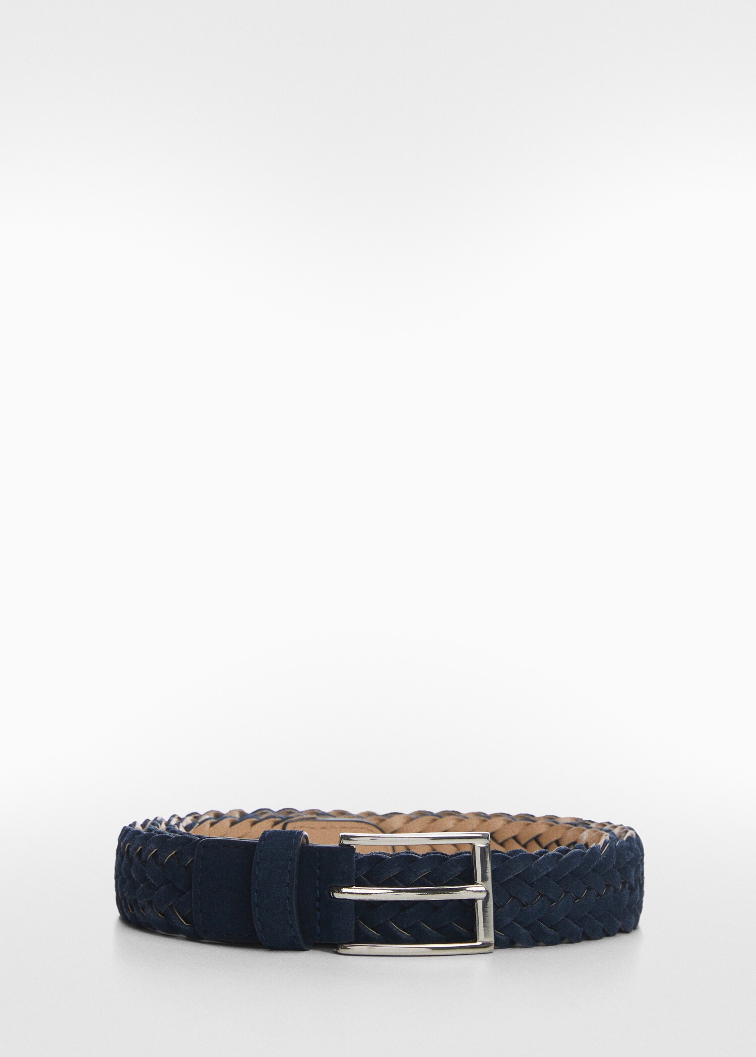 Braided suede belt