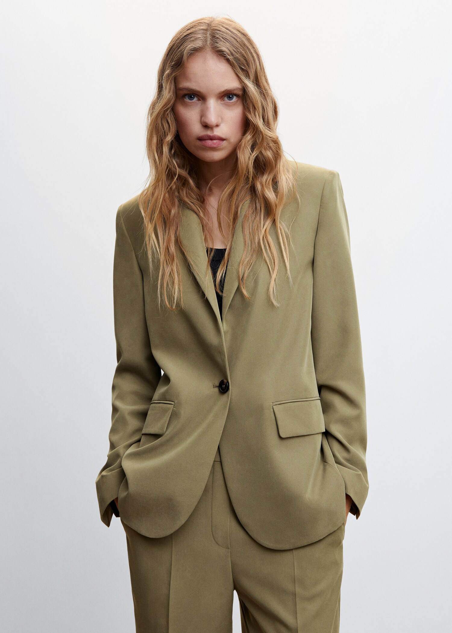 Modal-blend suit blazer
