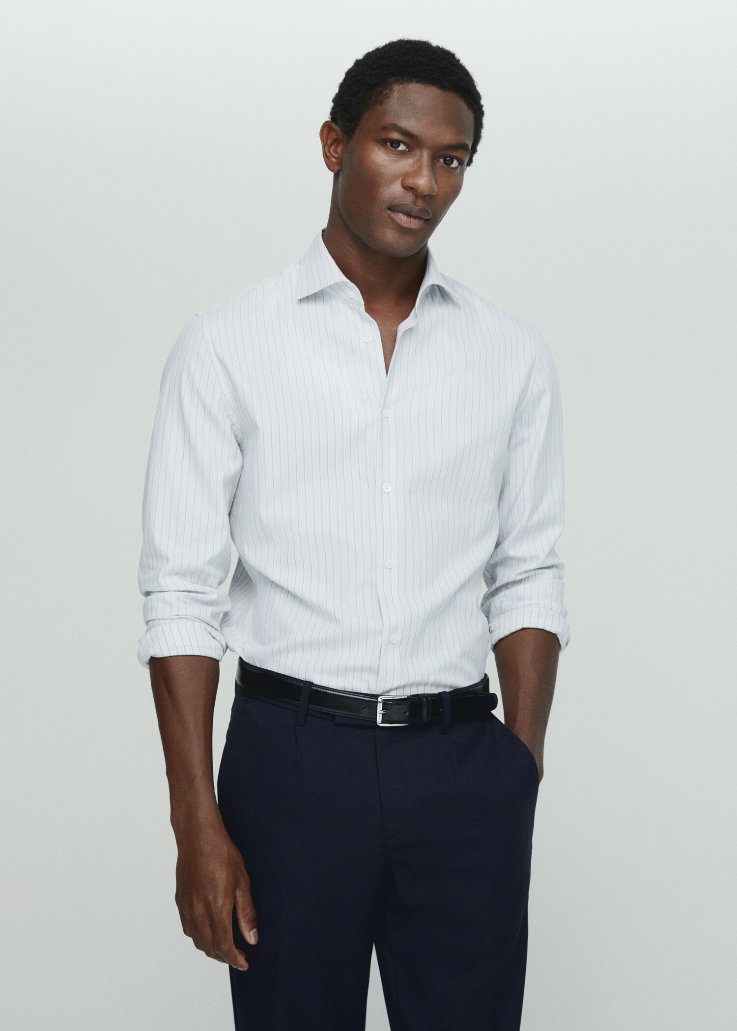 Structured pinstripe shirt