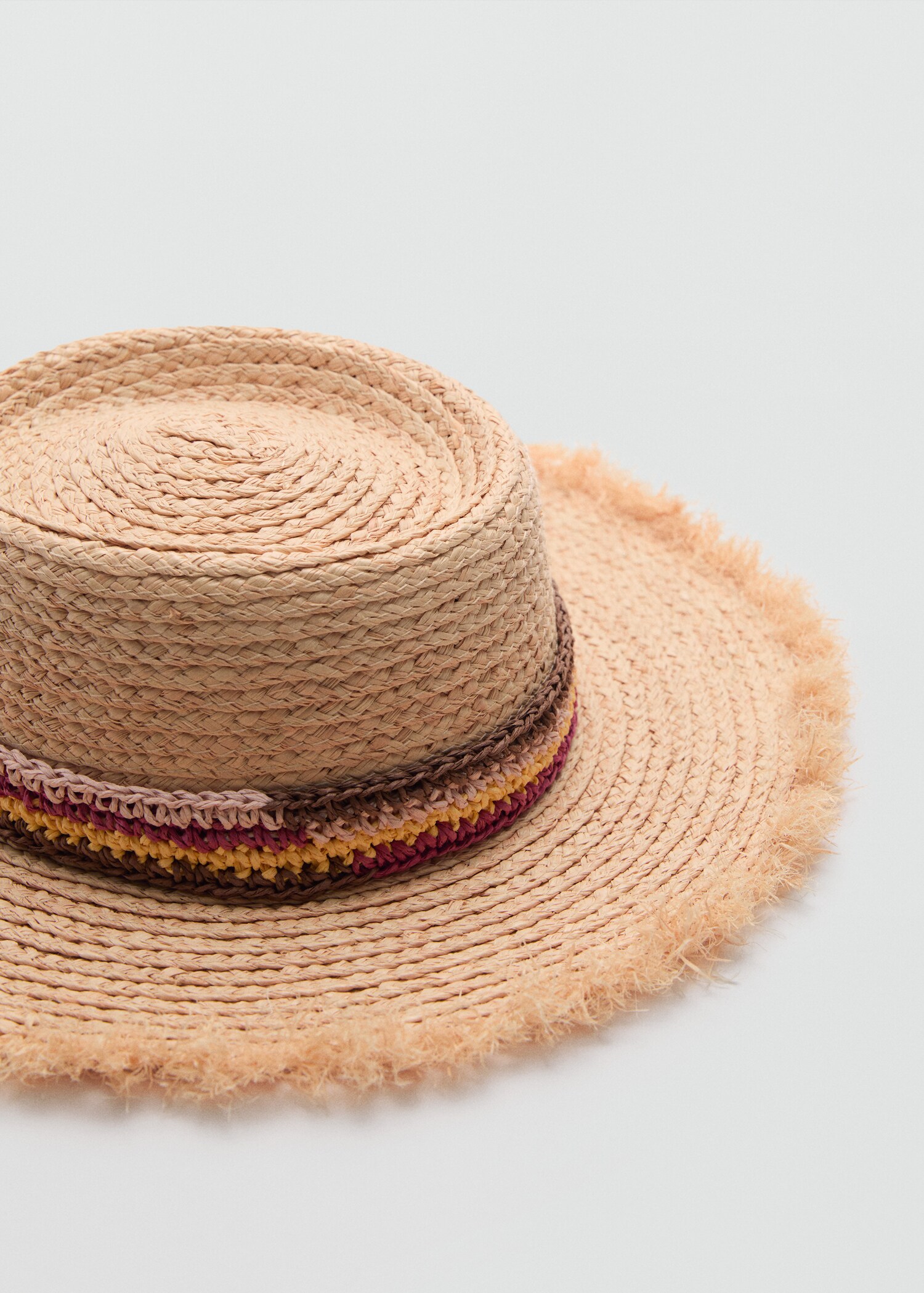 Braided hat with ribbon