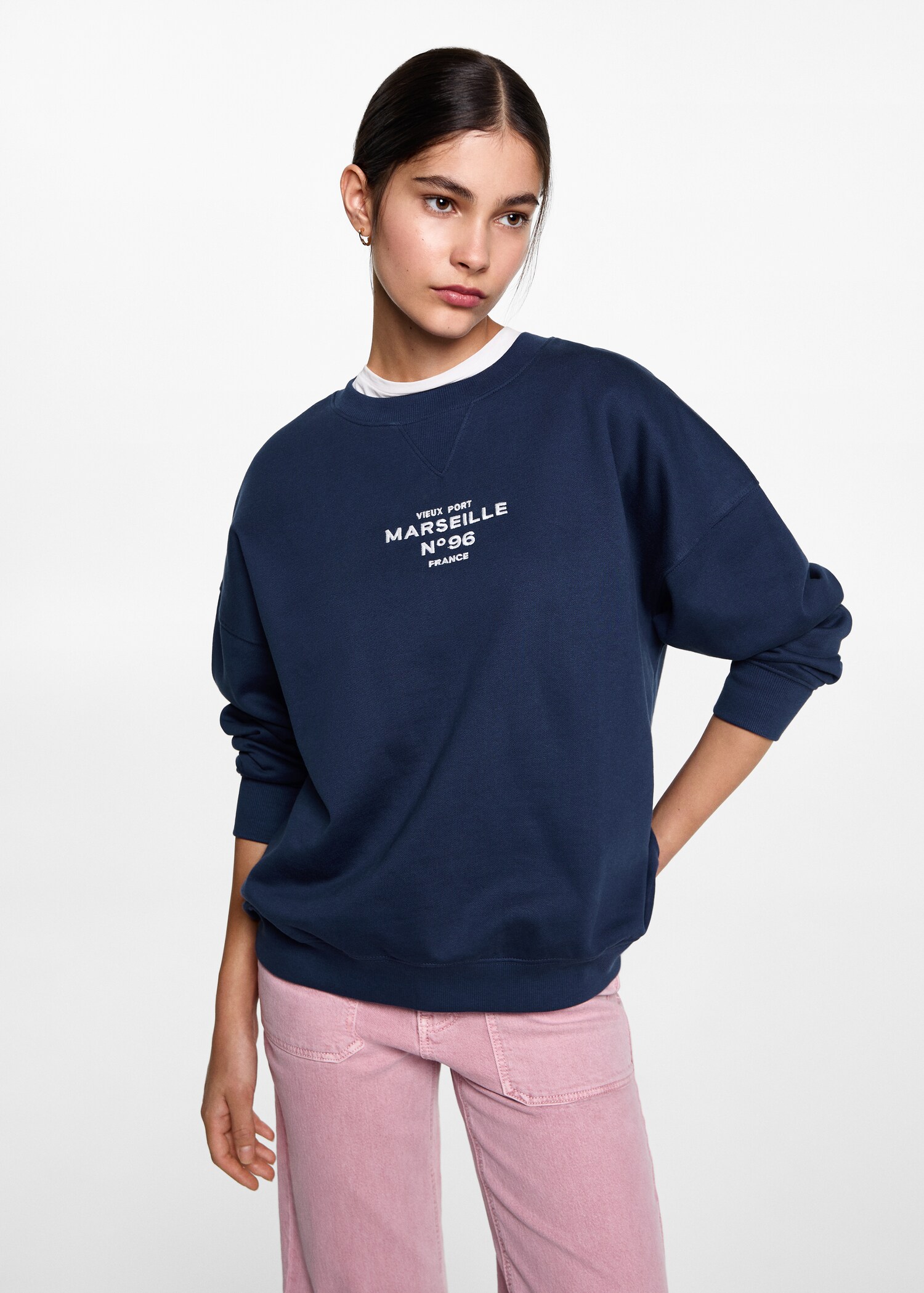 Printed cotton sweatshirt