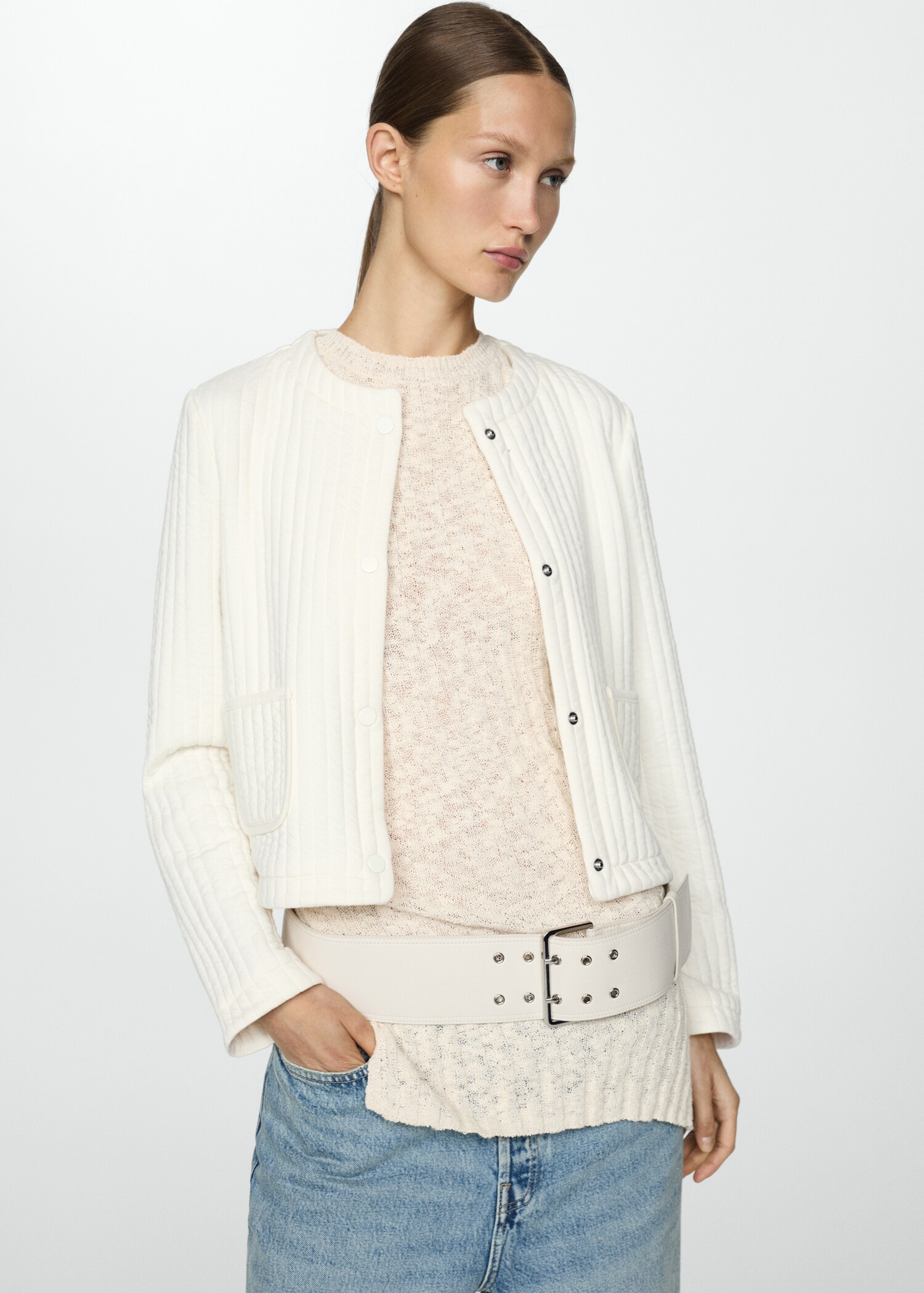 Pocket textured jacket