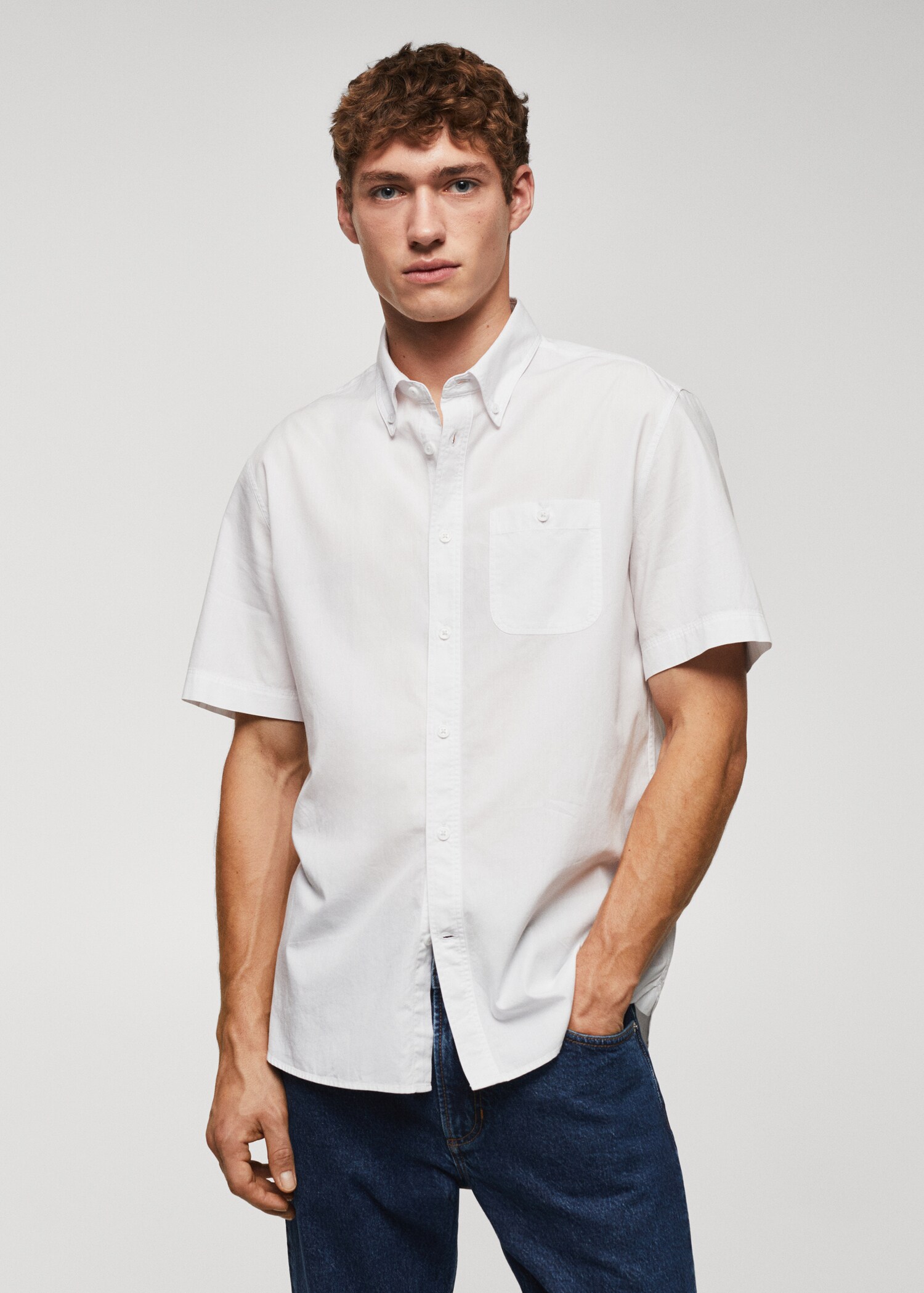 Regular-fit 100% cotton shirt