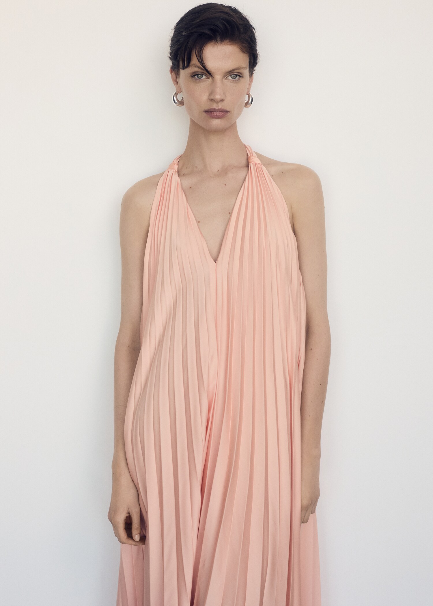 Pleated long dress