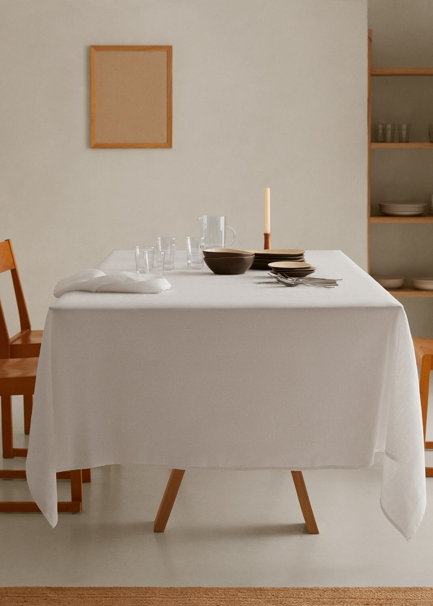 100% linen tablecloth 170x170cm