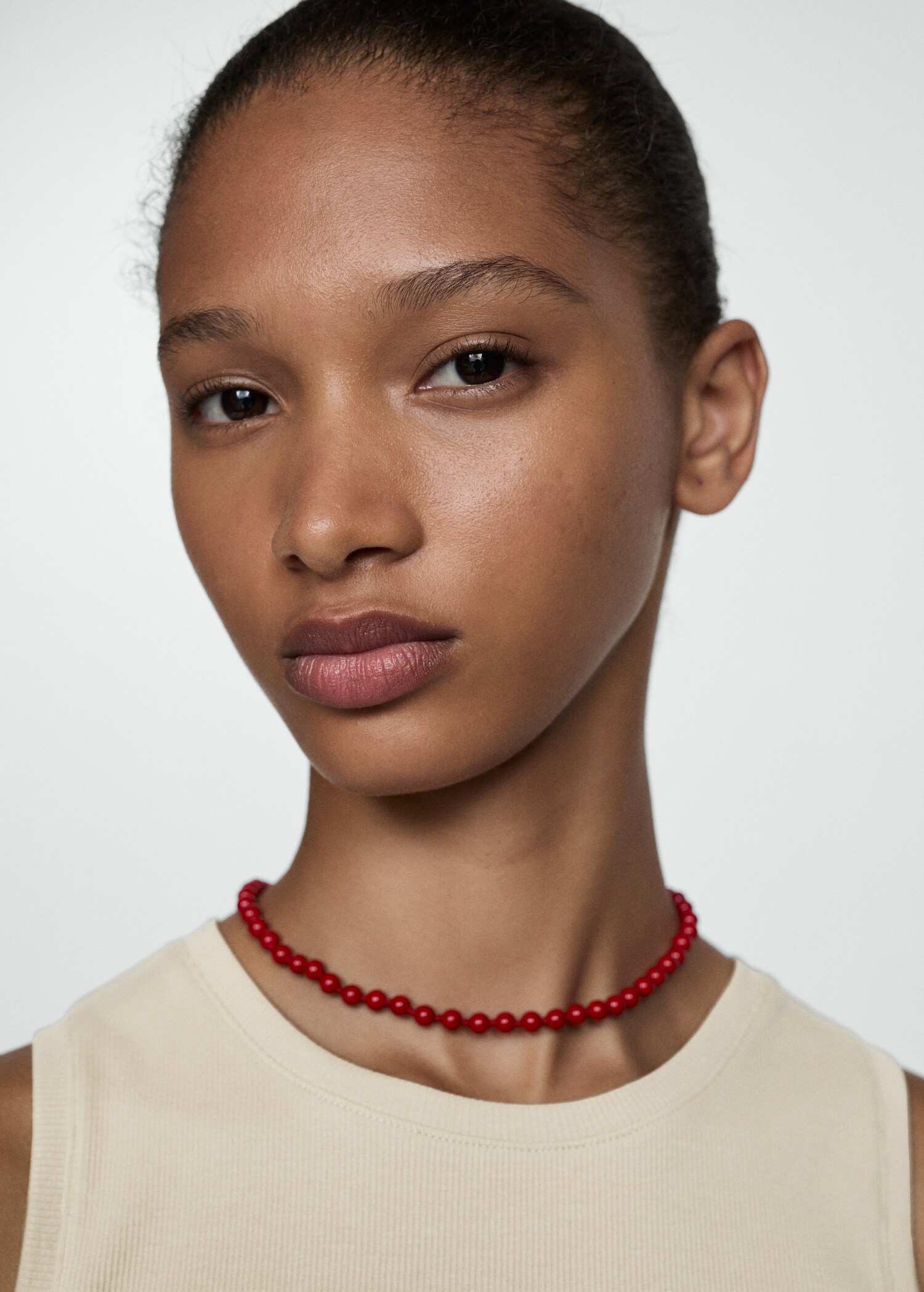 Chain necklace with crystal beads