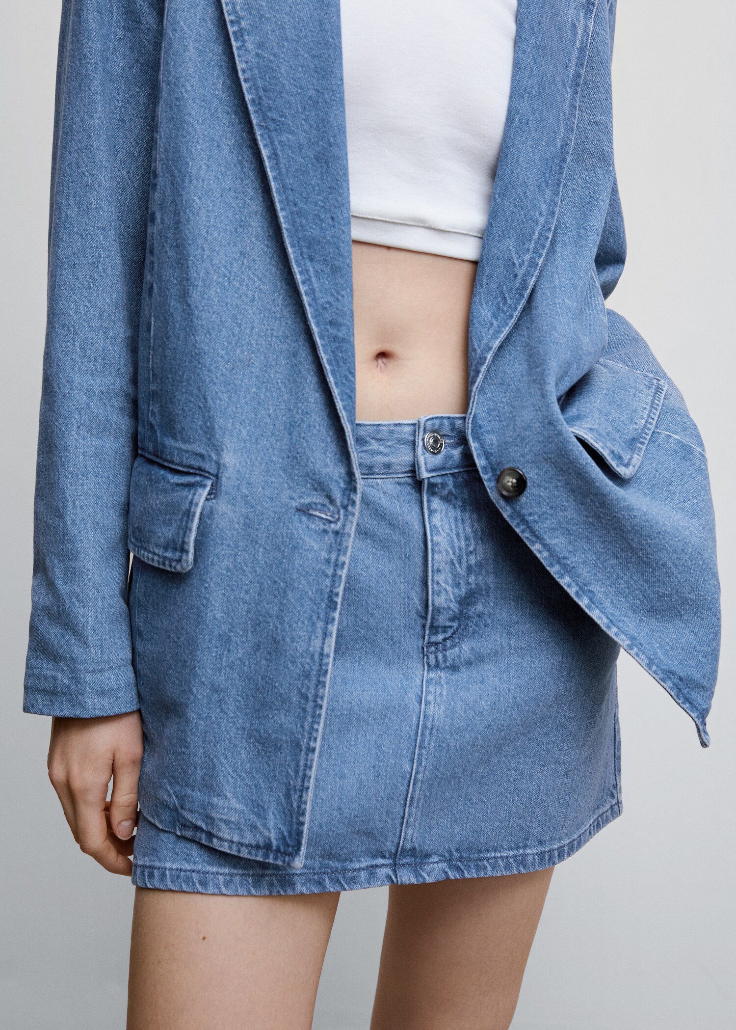 Denim mini-skirt