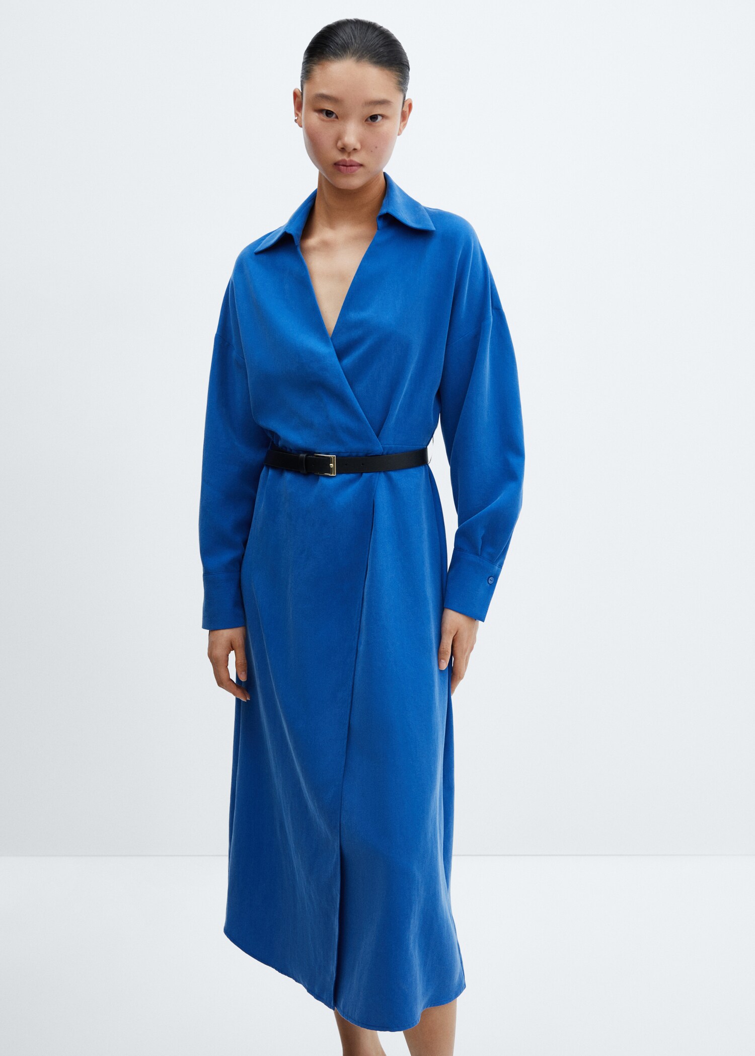 Belt shirt dress