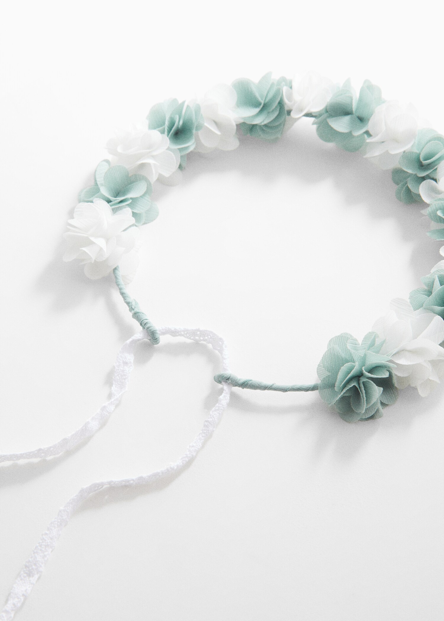 Headband with embossed flowers