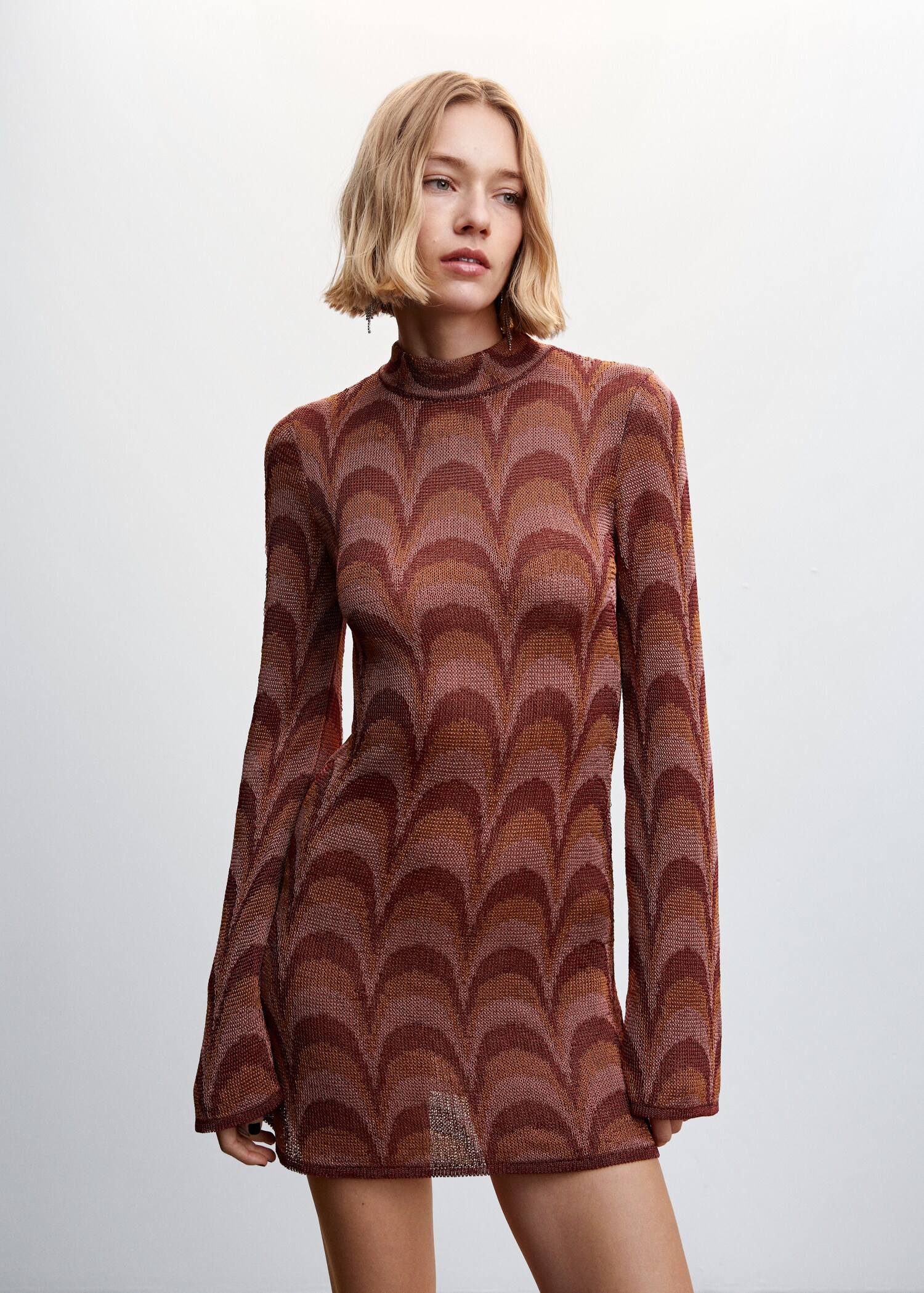 Lurex knitted dress
