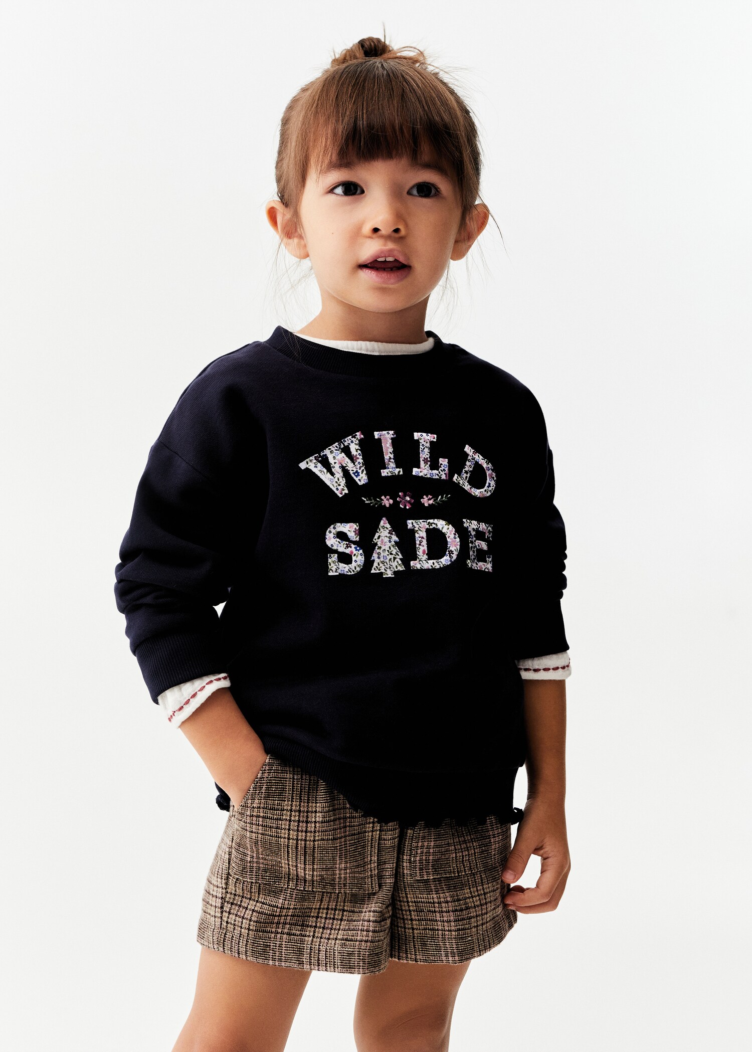 Embroidered message sweatshirt