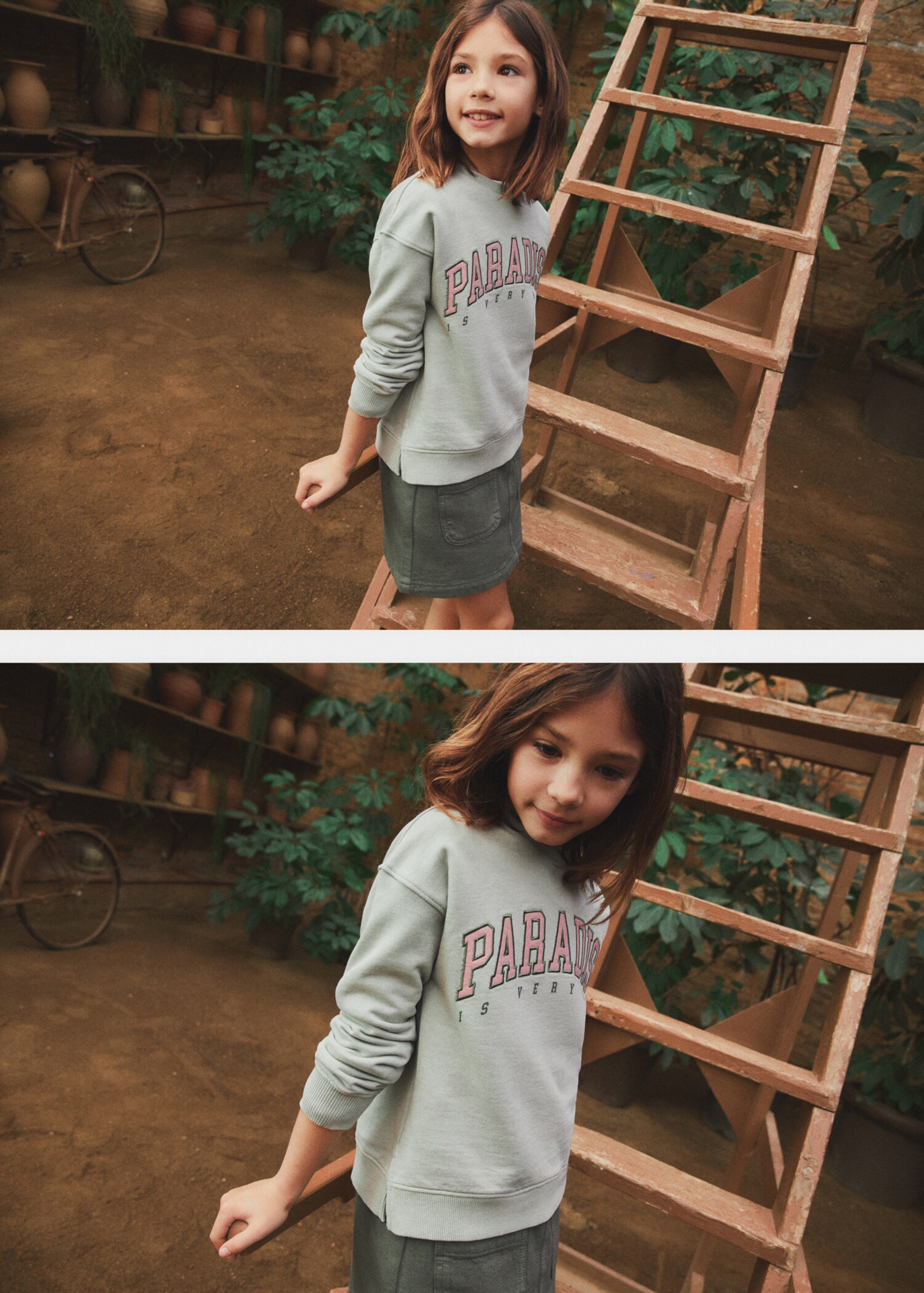 Printed message sweatshirt