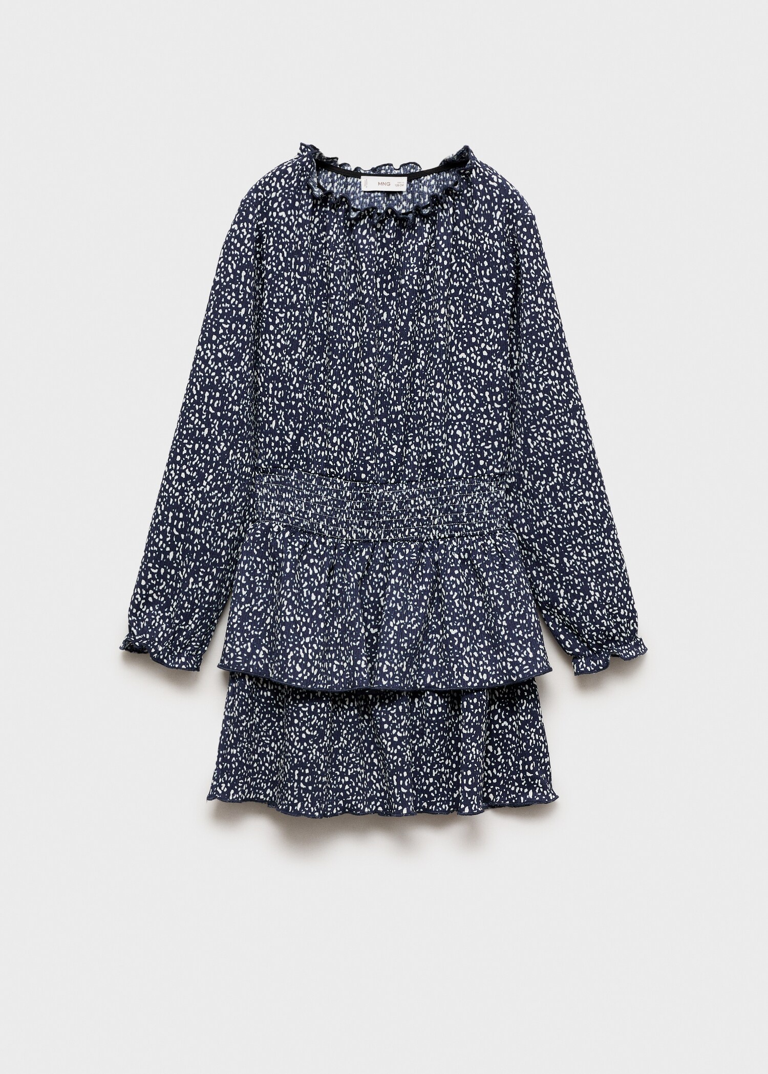 Ruffled printed dress