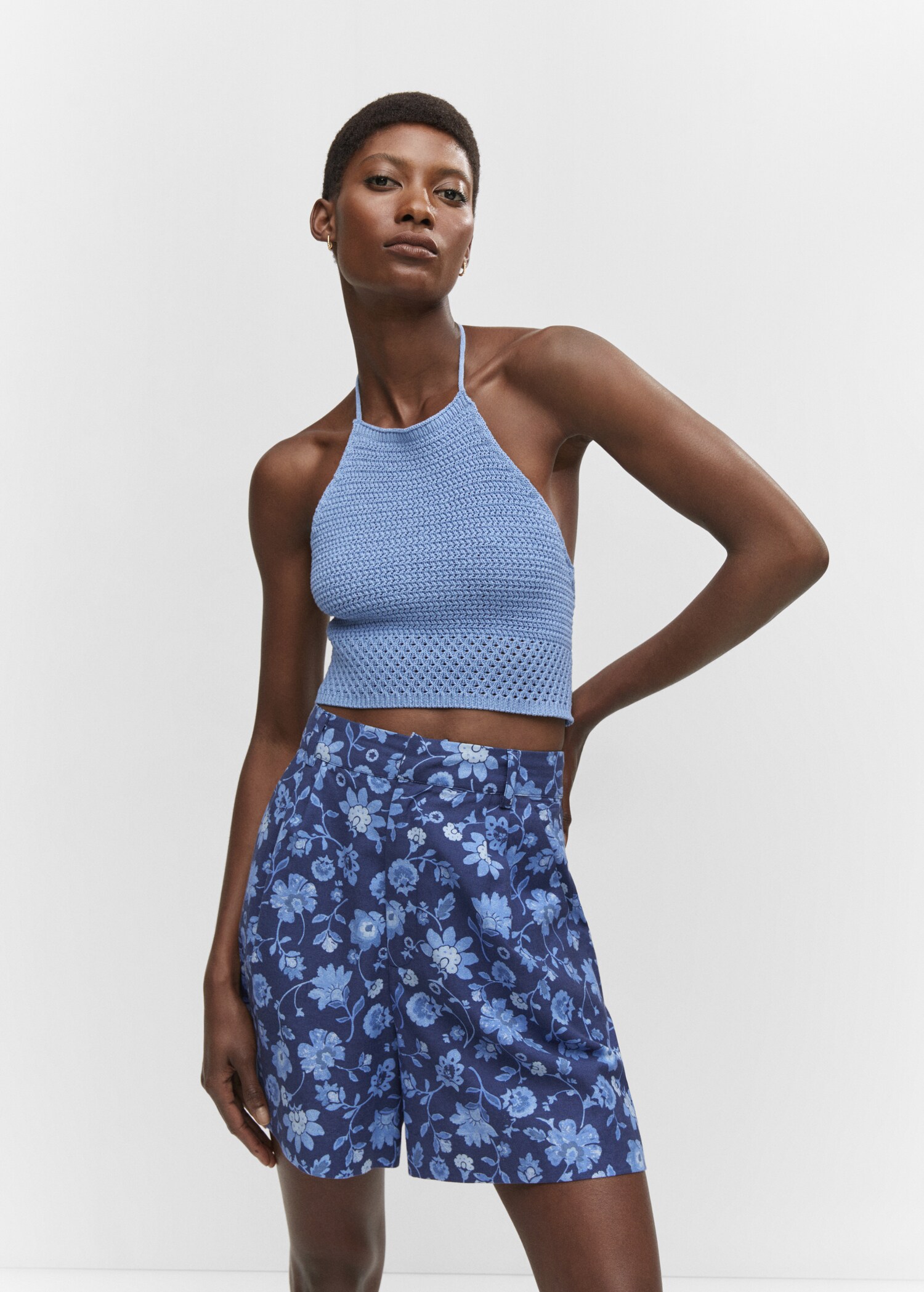 Halter neck crochet top