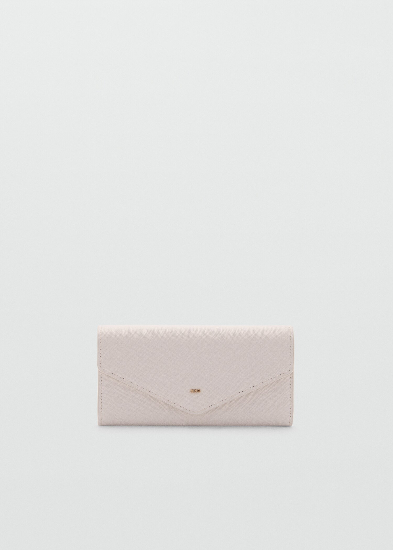 Flap saffiano-effect wallet