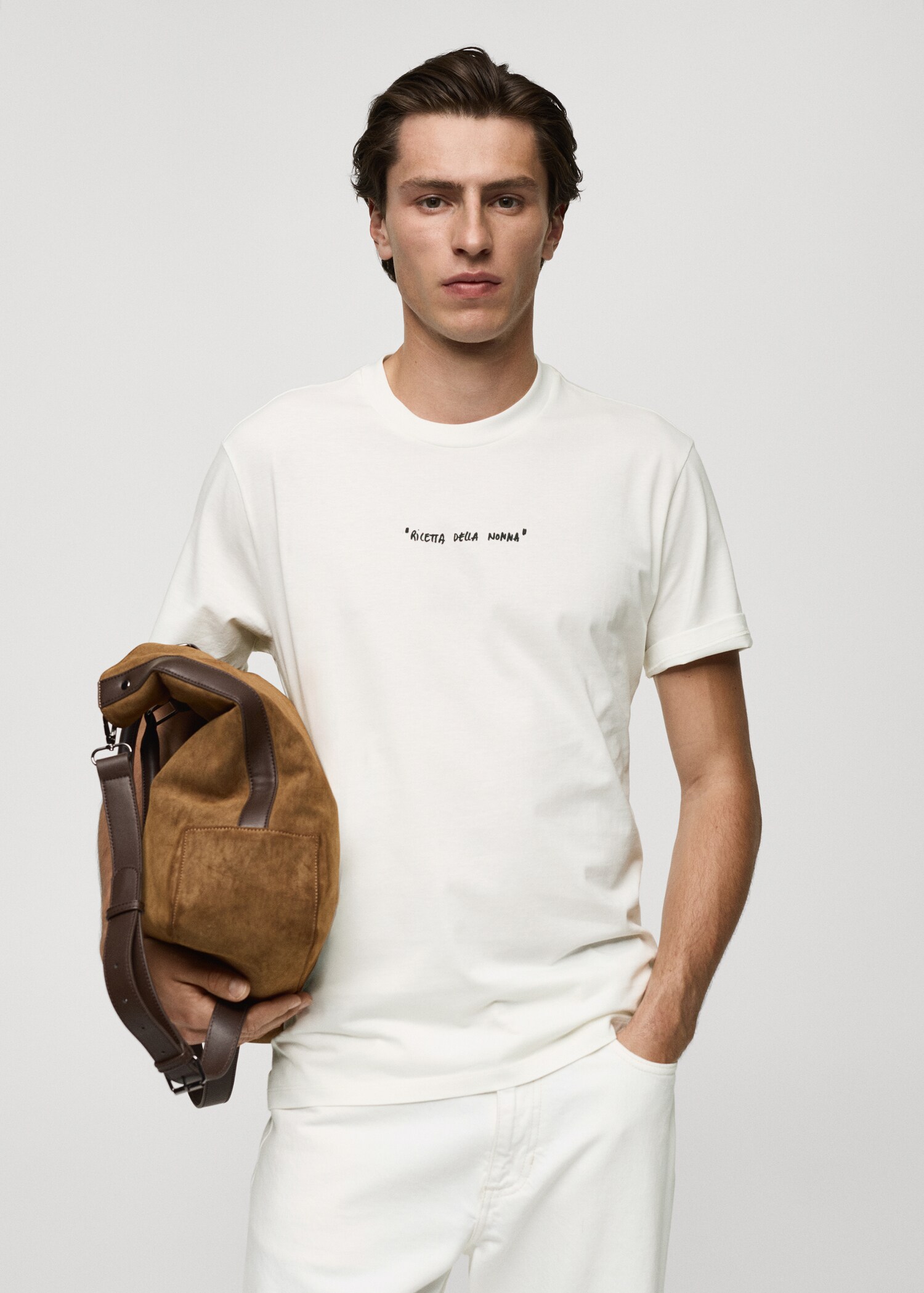 Regular fit printed cotton t-shirt