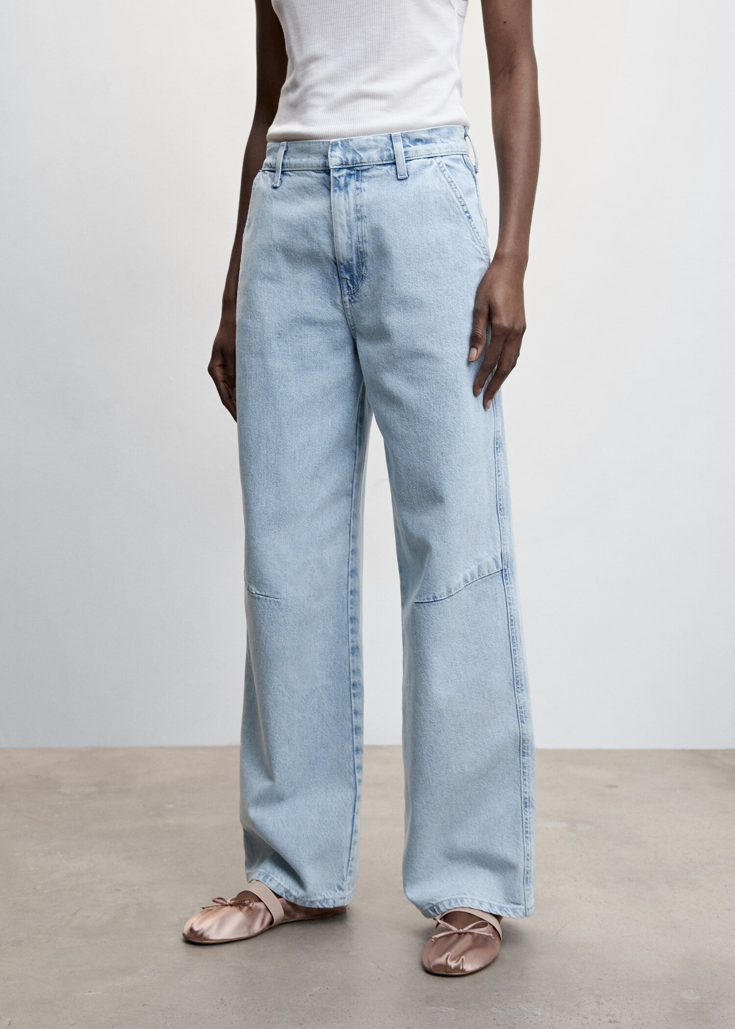 Wideleg mid-rise jeans